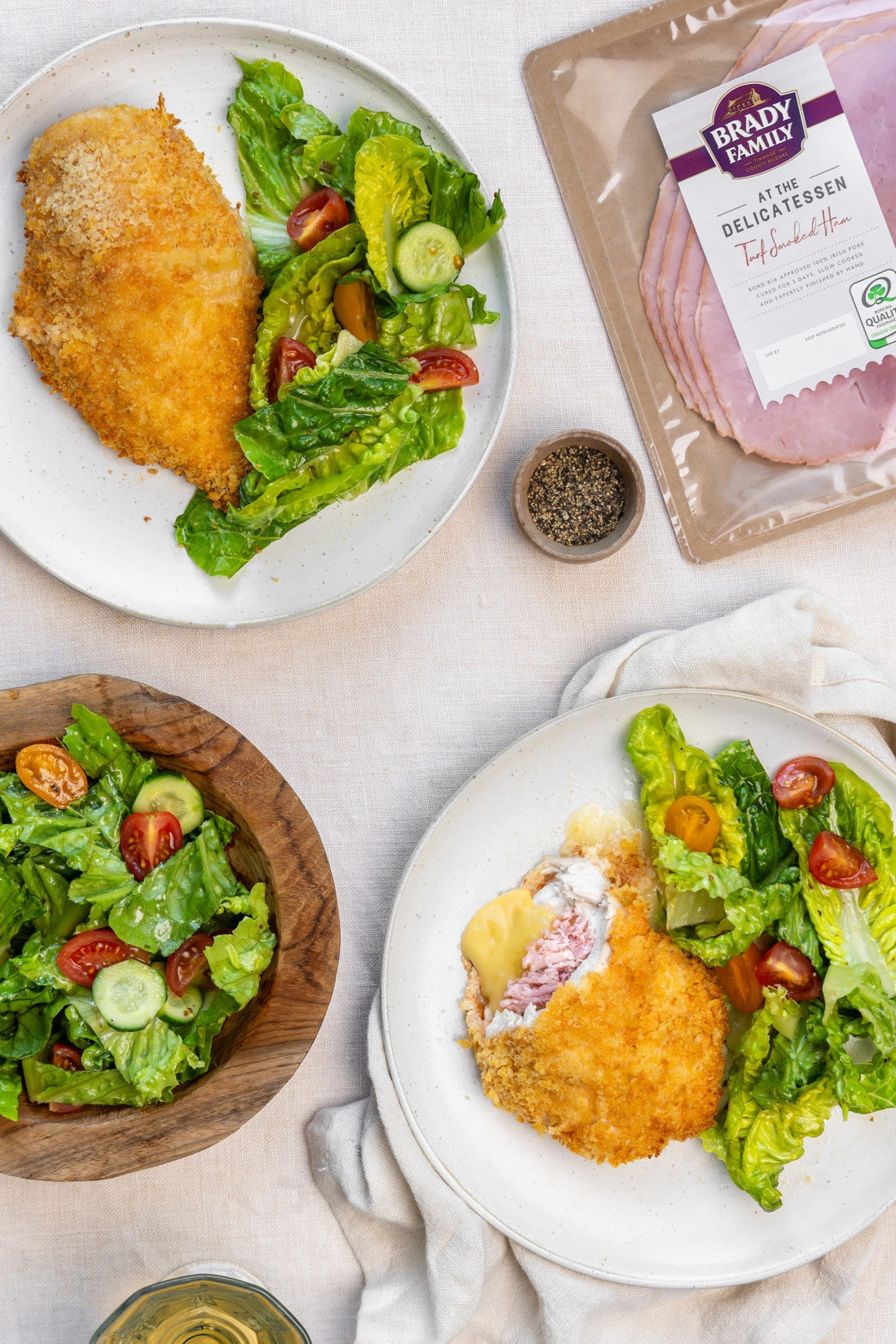Gourmet chicken cordon bleu with creamy garlic sauce