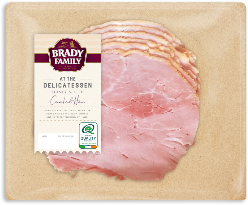 Brady Family Delicatessen Thinly Sliced Crumbed Ham